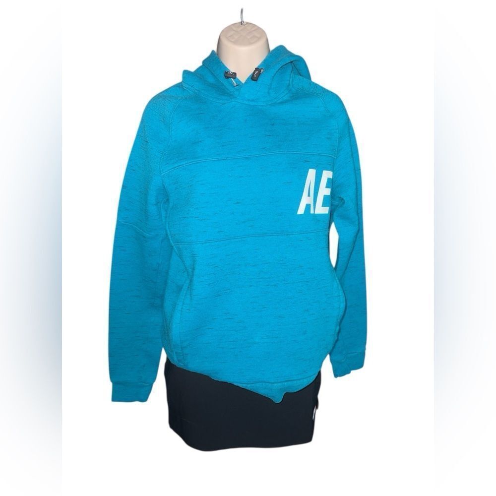 XS American Eagle Outfitters Blue Zipper Pocket Soft Hoodie